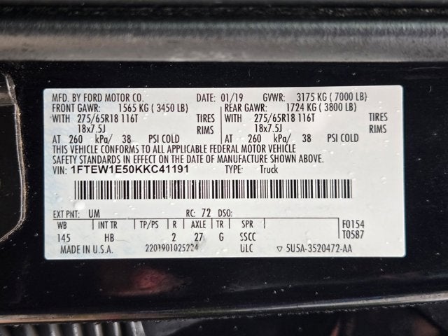 2019 Ford F-150 LARIAT