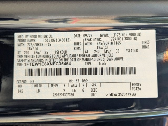 2022 Ford F-150 Tremor