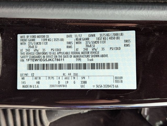 2018 Ford F-150 LARIAT