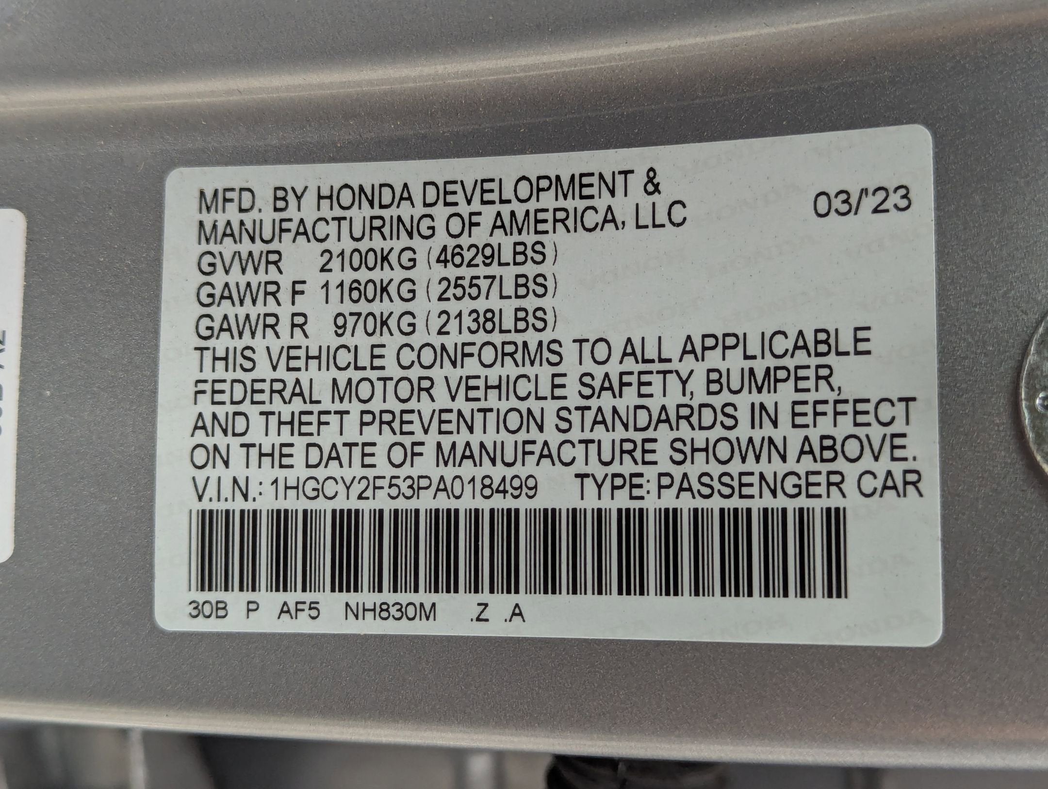 2023 Honda Accord Sedan HYBRID SPORT BD