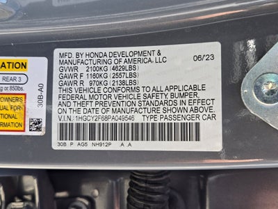 2023 Honda Accord Sedan HYBRID EX-L BD