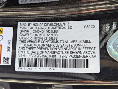 2025 Honda Accord Sedan HYBRID SPORT-L