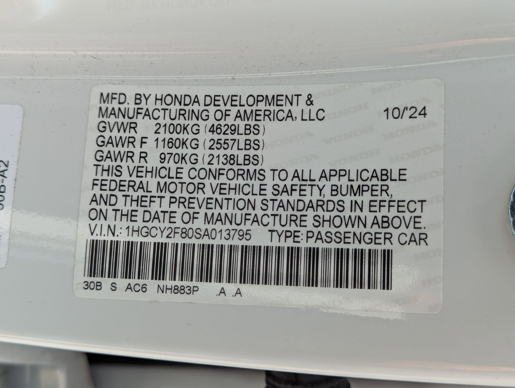 2025 Honda Accord Sedan HYBRID TOURING