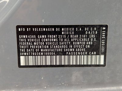 2019 Volkswagen Jetta GLI Autobahn