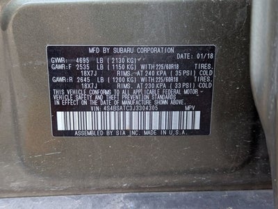 2018 Subaru Outback Touring