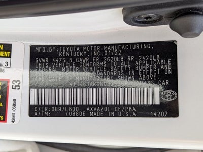 2022 Toyota Camry XSE