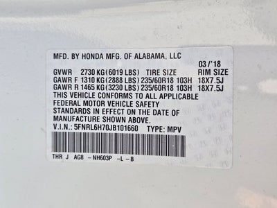 2018 Honda Odyssey EX-L