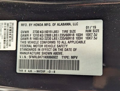 2019 Honda Odyssey EX-L