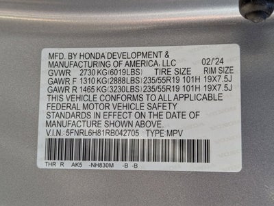 2024 Honda Odyssey Touring