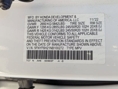 2022 Honda Pilot Special Edition