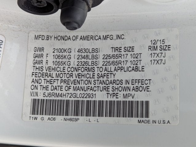 2016 Honda CR-V EX-L