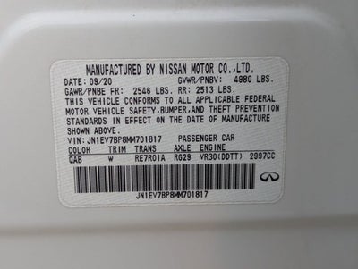 2021 INFINITI Q50 3.0t LUXE