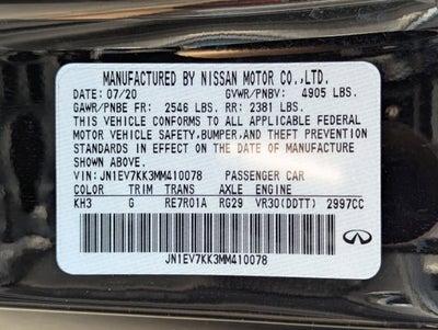 2021 INFINITI Q60 3.0t LUXE