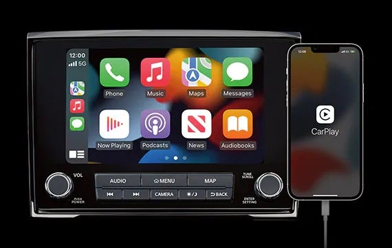 Stay connected with a standard 8" touch-screen display 2023 Nissan Titan | Gunn Nissan in San Antonio TX