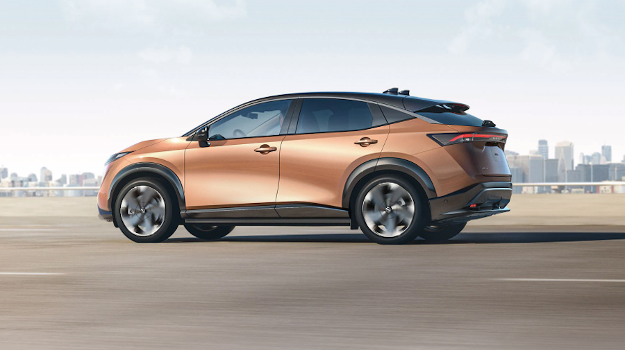 Where To Charge My Nissan Ariya? 2023 Nissan Ariya side view image