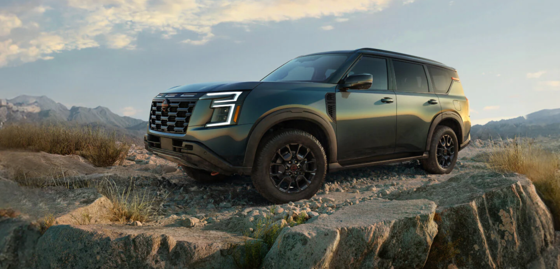 2025 Nissan Armada parked in the desert