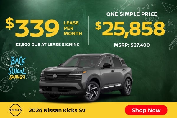 Gunn Nissan Kicks sales banner