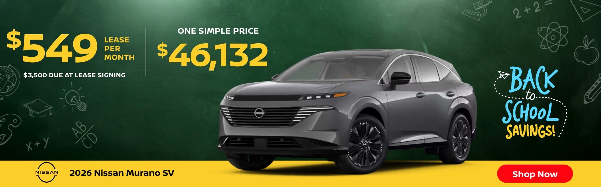 Gunn Nissan Murano sales banner