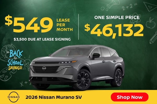 Gunn Nissan Murano sales banner