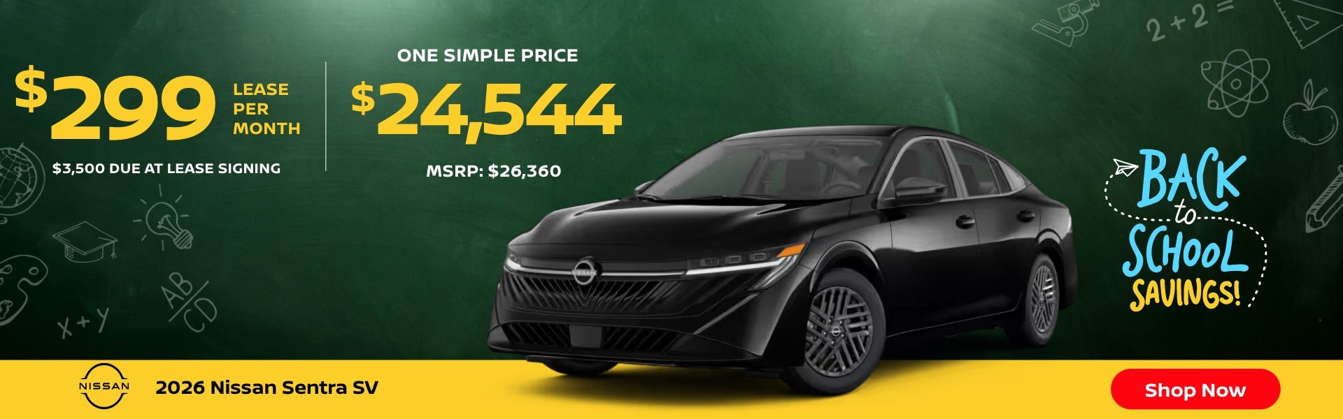 Gunn Nissan Sentra sales banner