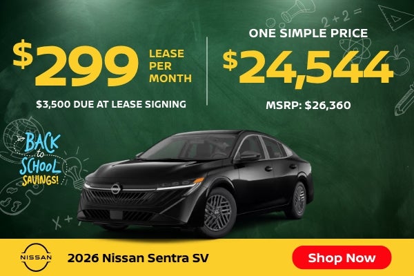 Gunn Nissan Sentra sales banner