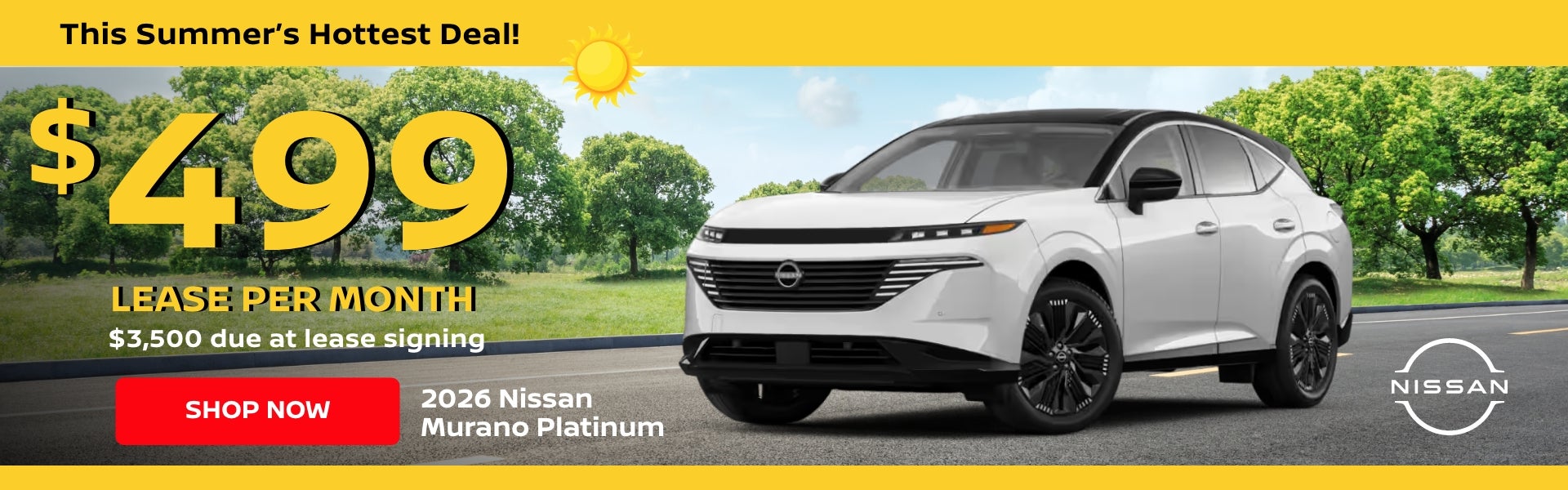 Nissan Murano Platinum lease banner