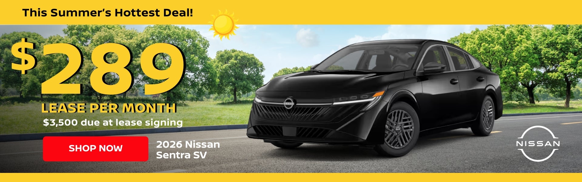Nissan Sentra lease banner